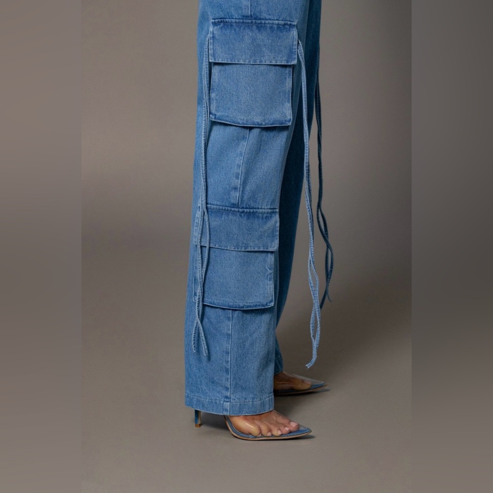 JLUXLABEL Jacinda denim utility pants - Picture 6 of 15